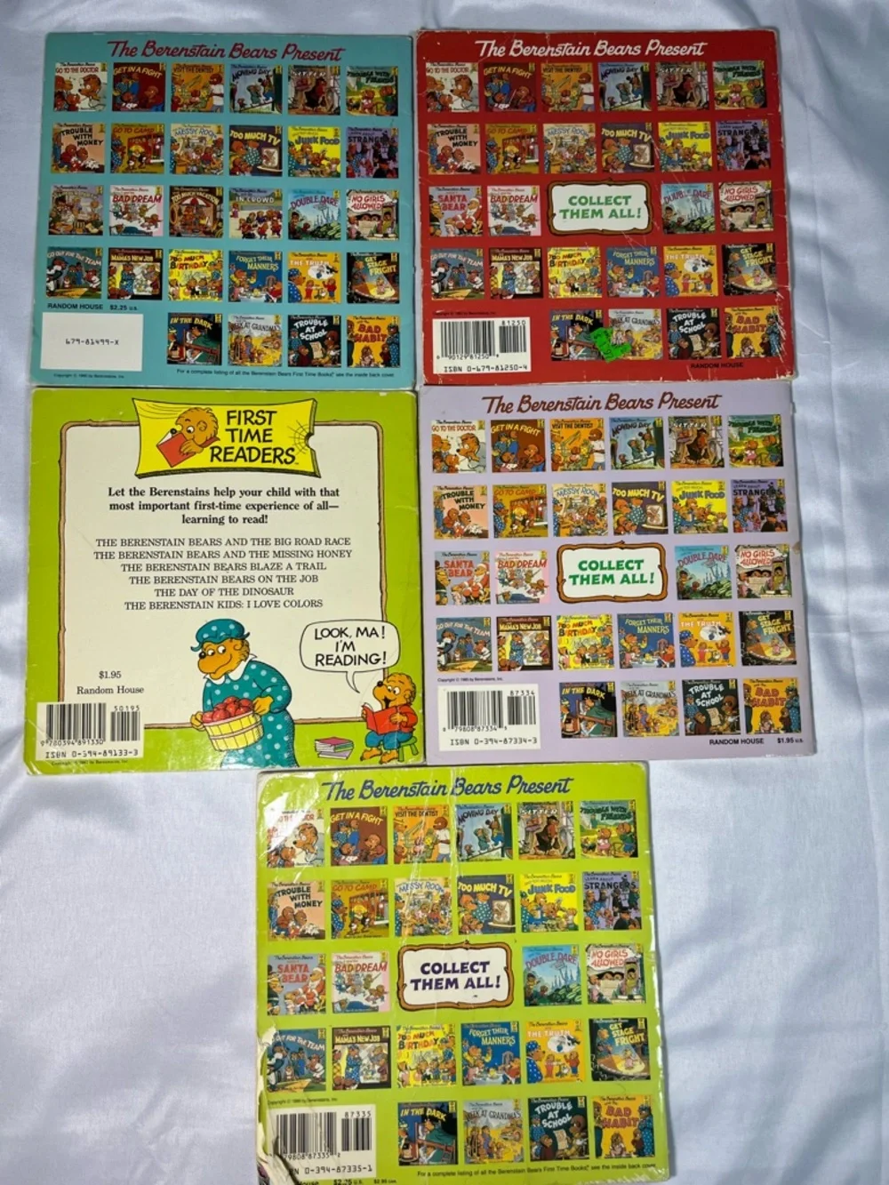 Vintage‎ Berenstain Bears Lot 5 First Time Books 1980s Kids Softcover